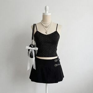 H&M Black Glittery Top